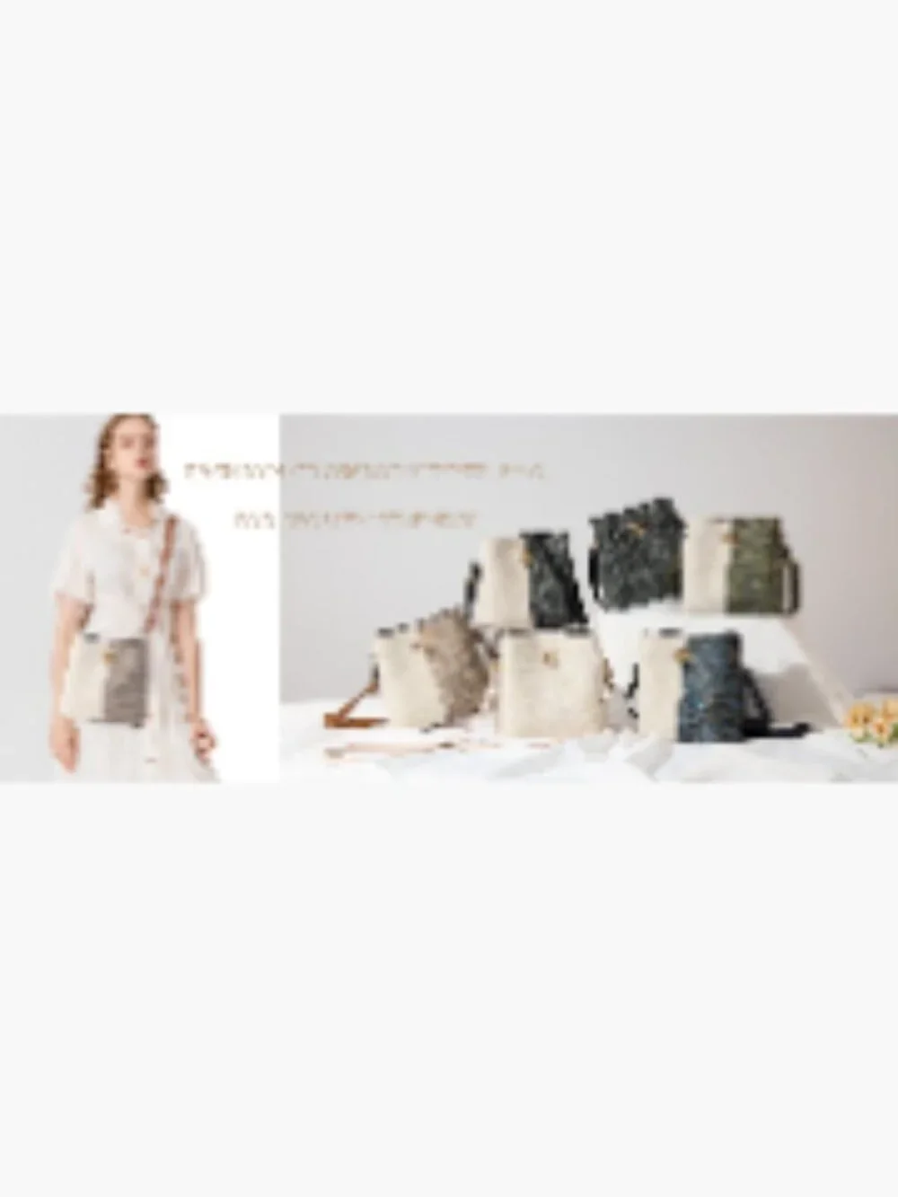 Vegan Leather Bucket Crossbody Purse with Multi Pockets for Women Fashion